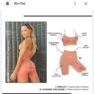 Bo+Tee workout shorts in rose
